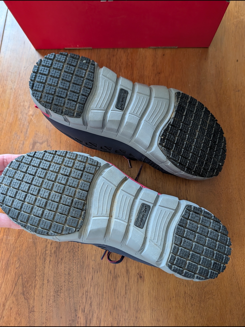 Reebok Navy and Pink Women's Slip-On Athletic Work Shoes - Picture 5 of 11